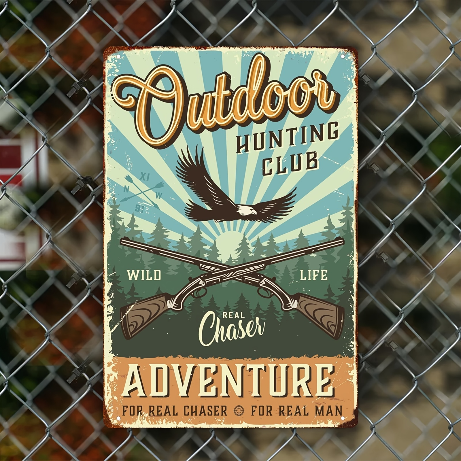 Art Deco Style Iron Tin Sign - - đánh giá và giá Outdoor Adventure Club