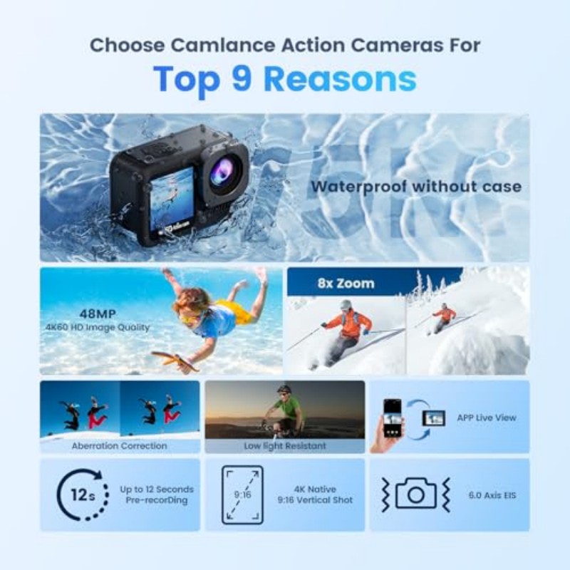 Mini body camera, 2K action ca - đánh giá và giá Outdoor Adventure Series