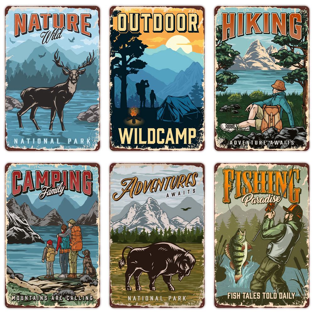 Camping Family Tin Sign, Fishi - đánh giá và giá Outdoor Adventure Club