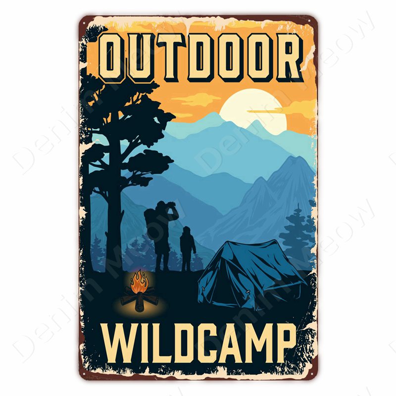 Camping Family Tin Sign, Fishi - đánh giá và giá Outdoor Adventure Club