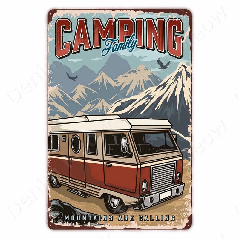 Camping Family Tin Sign, Fishi - đánh giá và giá Outdoor Adventure Club