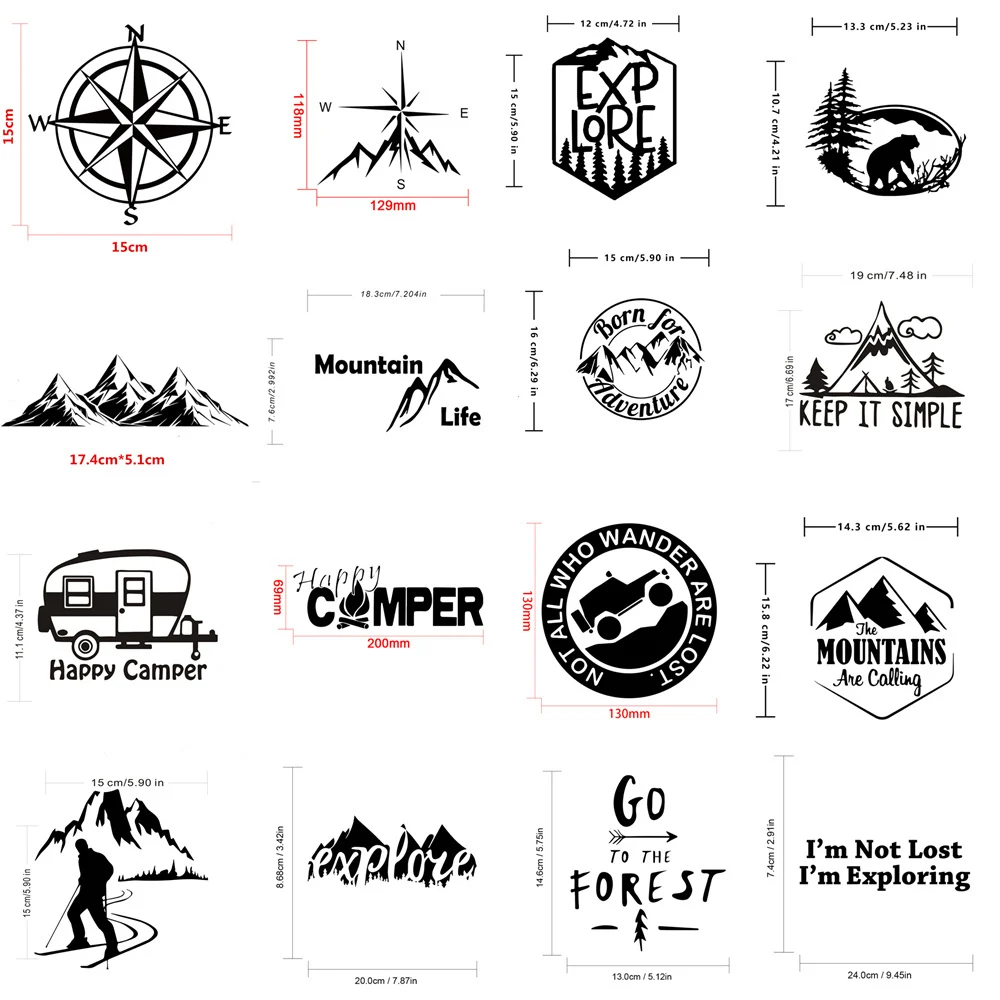 Car Stickers Adventure Outdoor - đánh giá và giá Outdoor Adventure Series