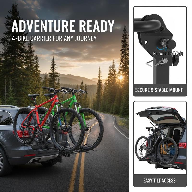 Vehicle Bicycle Carrier 4-Bike - đánh giá và giá Outdoor Adventure Vehicles